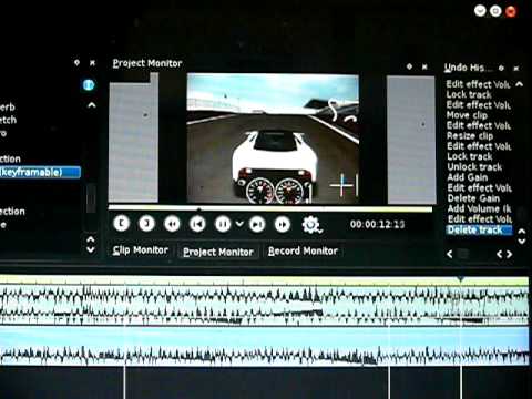 Kdenlive View Port in action. [ 1 video + 2 Audio tracks ]
