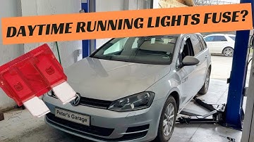 VW Golf 7 Daytime running lights fuse relay location replacement