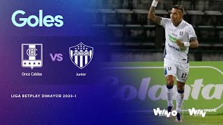 Once Caldas vs. Junior (goles) | Liga BetPlay Dimayor 2023-I | Fecha 18