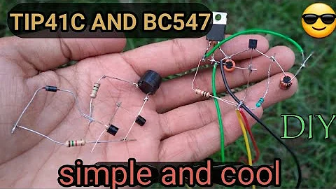 Projects with tip41c and BC547 transistor // led flasher and fire alarm