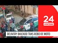 Trabajador de delivery es baleado tras robo de motocicleta | 24 Horas TVN Chile