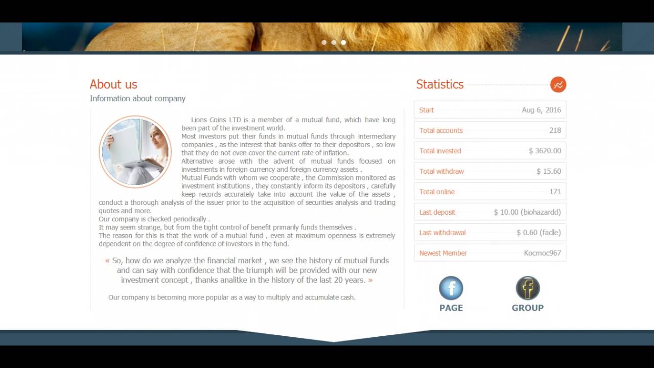 lionscoins.com - отзывы, рейтинг и обзор хайп проектов | addhyips.ru
