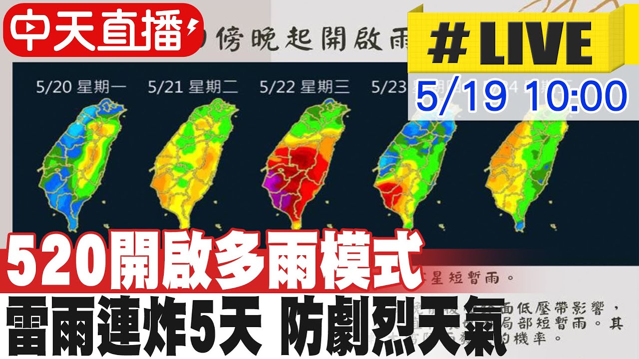 【5/22週一天氣】今晚鋒面報到！西部嚴防短延時強降雨　「瑪娃」轉中颱恐變強颱｜#鏡新聞