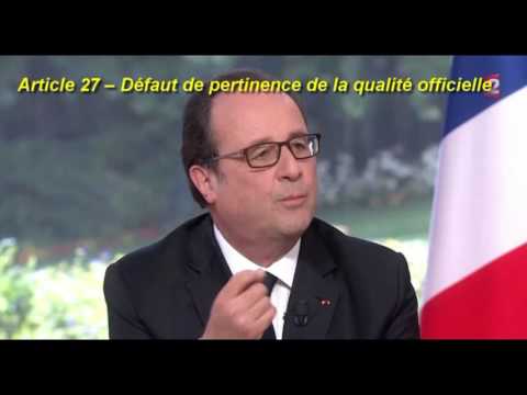Article 27 – Défaut de pertinence de la qualité officielle