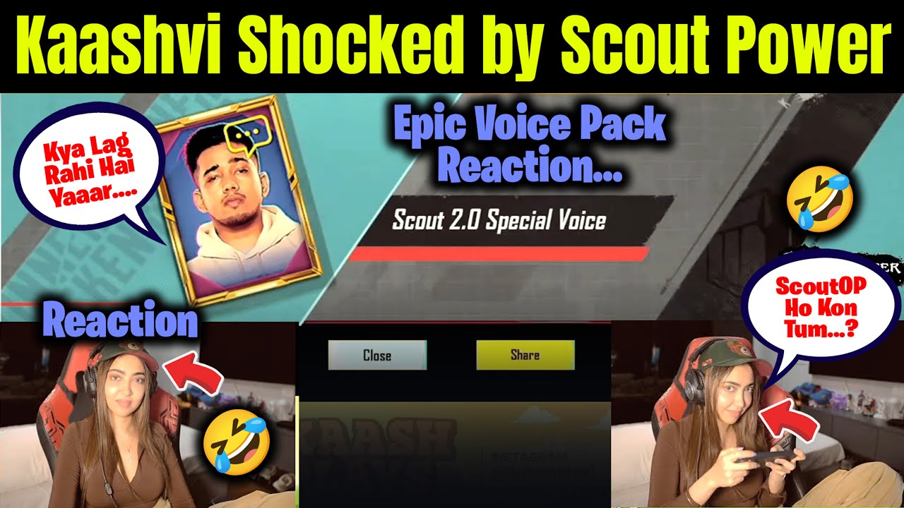 Kaashvi Shocked by ScoutOP Power🥵 Epic Reaction on Scout New Voice Pack ...