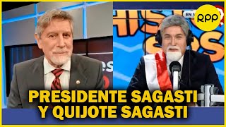 🤣🔴 Así fue el encuentro del presidente Francisco Sagasti con 'Quijote' Sagasti en #LosChistosos