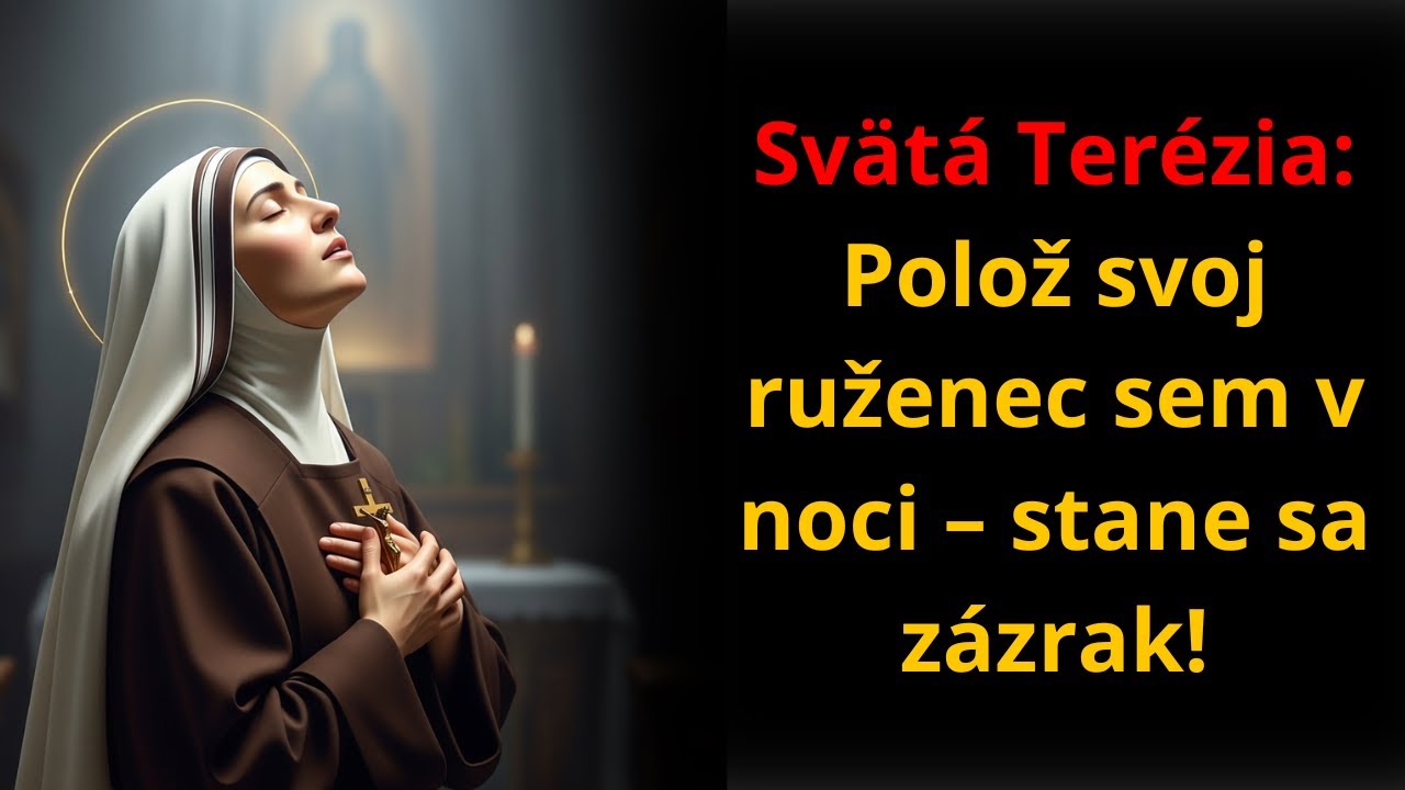 SVÄTÁ TERÉZIA ODHALILA: AK CHCEŠ PRITIAHNUŤ ZÁZRAKY, POLOŽ SVOJ RUŽENEC NA TOTO MIESTO V NOCI