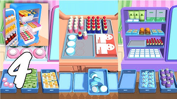 Fill Up Fridge：Organizing Game Gameplay Walkthrough #4 - Level 12 ~ 15 (Android, IOS)