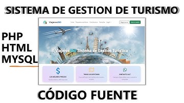 sistema de gestion turistica, sistema de turismo, PHP, HTML, MYSQL