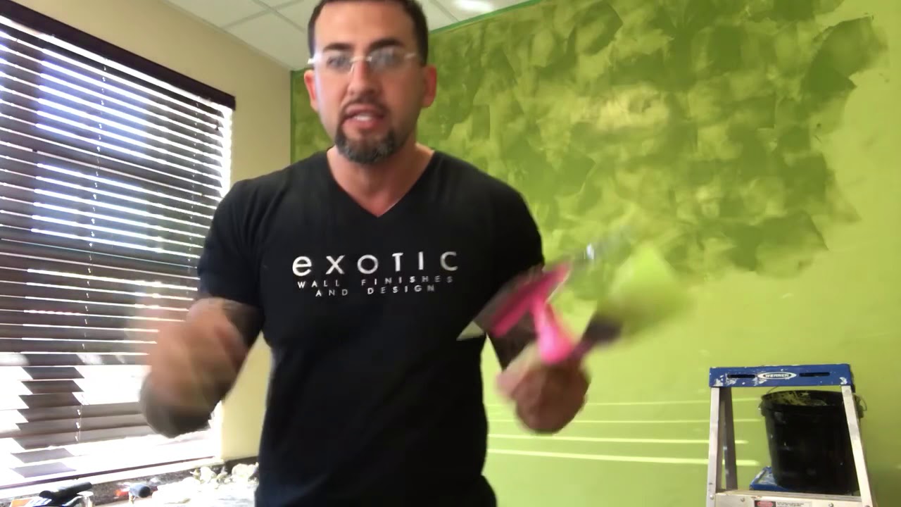 How to apply dark Hulk green Venetian Plaster marmorino, Exotic wall finishes