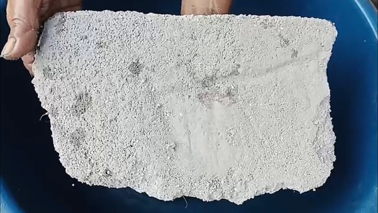 OMG😱So Huge Slabs🫡Extreme Concrete Gritty Cement Sand Crumbling in Claypot/Tub Satisfying Relax👍