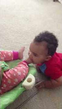 Trey thinks his sisters toes look yummy