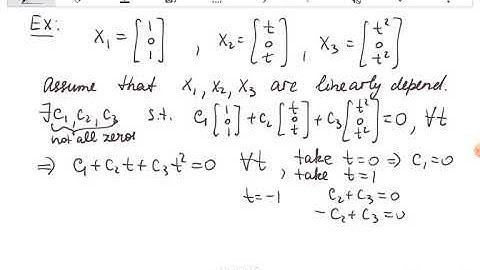 Week13Lecture2Part3: Wronskian and linear independence