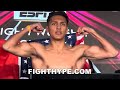 EMILIANO VARGAS WEIGH-IN VS. BRANDON MENDOZA; RIPPED &amp; READY FOR WAR
