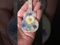 White Daisy Guitar . Resin with dried flowers mini guitar fridge magnet .Fun with resin ,resin art .