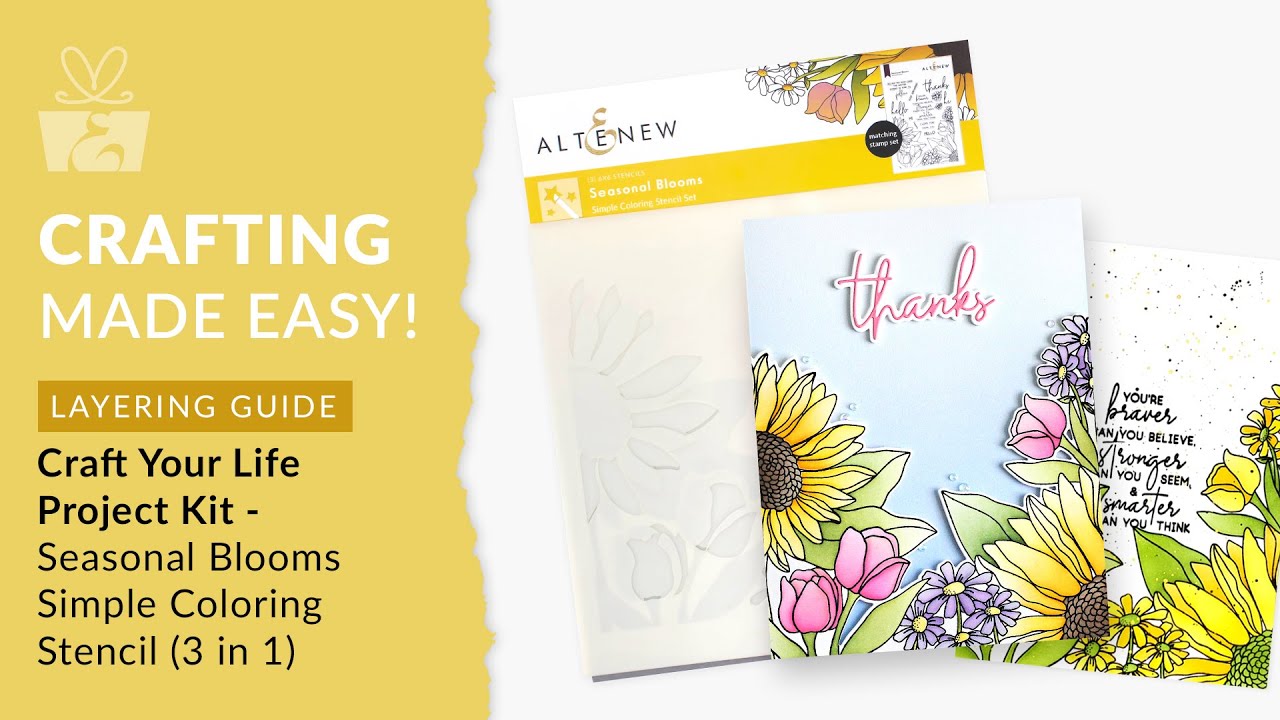 Altenew Craft Your Life Project Kit - Seasonal Blooms Stamp Set