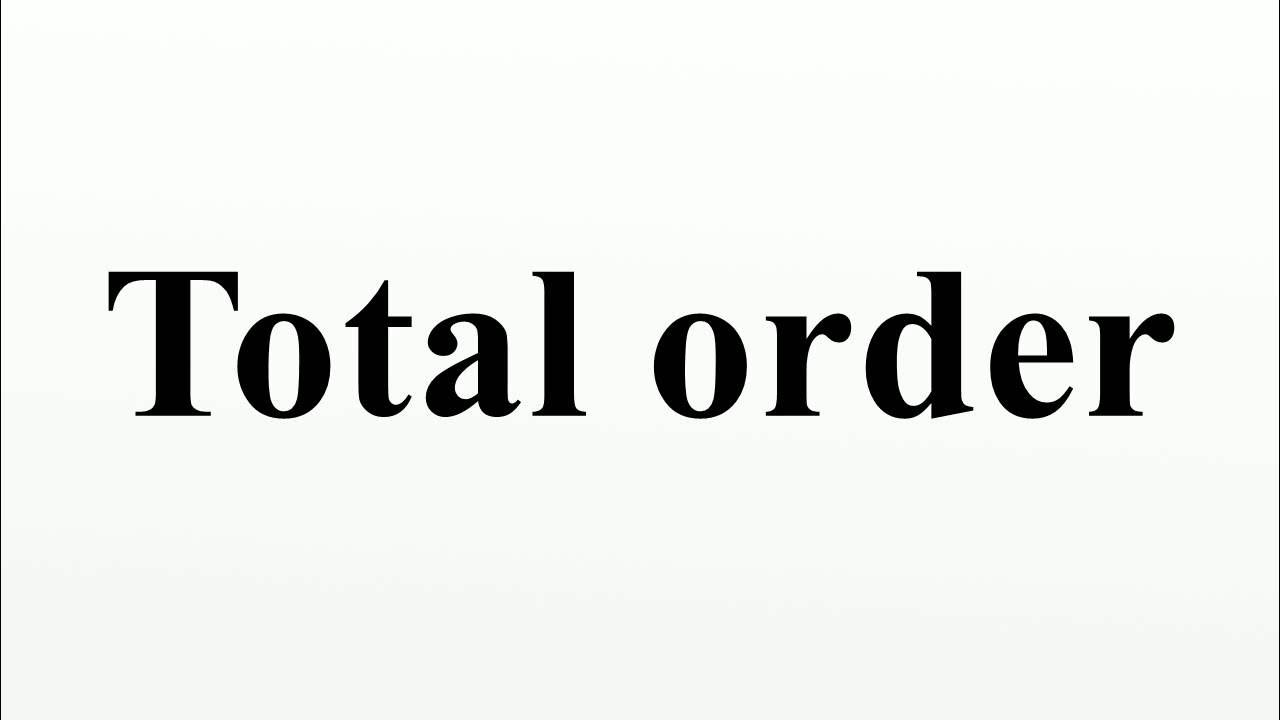 Order by total. Order by total