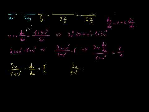 პირველი რიგის ერთგვაროვანი განტოლებები 2