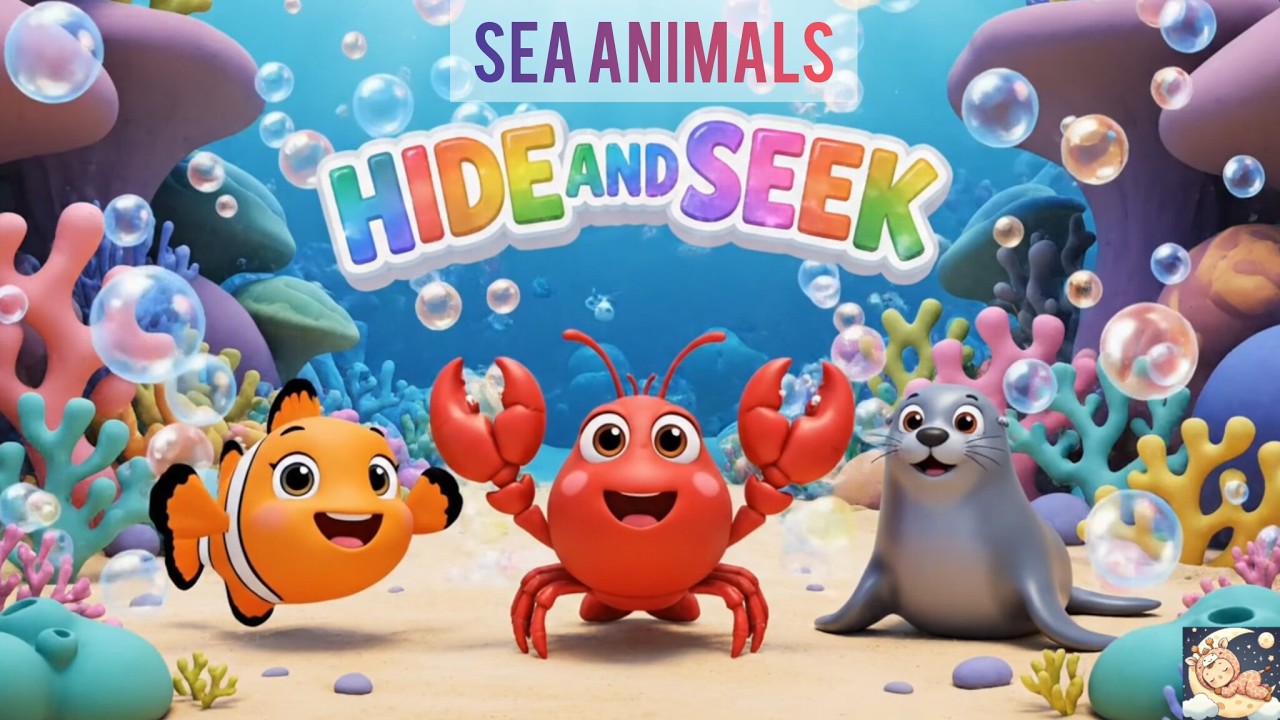 Sea Animals Hide and Seek 🌊🐙🐢🦀 | Fun Underwater Nursery Rhyme for Kids