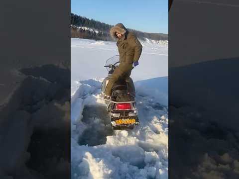 Снежные приключения🥲😅😂🌲🥰 #сибирь #лесной #тайга #природа #зима #снегоход #снег #река #вода