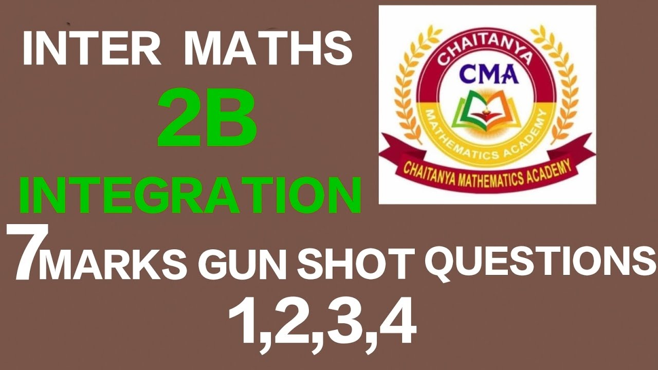 INTER MATHS 2B INTEGRATION LONG ANSWER QUESTIONS 