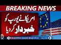 US Arms Supply Delay | Europe Warning | Reuters Report | Iran Conflict Impact - Aaj News