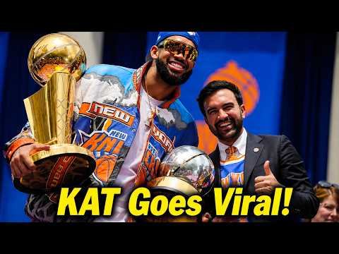 Video New York Mayor Zohran Mamdani Dances With Karl-Anthony Towns During Knicks Championship Parade