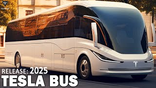 Elon Musk LEAKED 2025 Tesla Bus, Production Plan Revealed! Is this Greyhound Lines Biggest Rival?