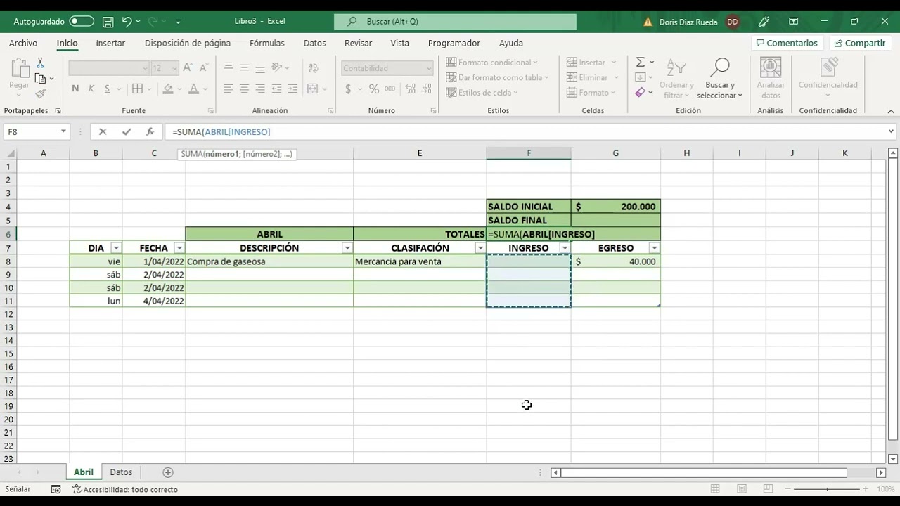 Cómo Llevar La Contabilidad En Excel Para Pequeño Negocio