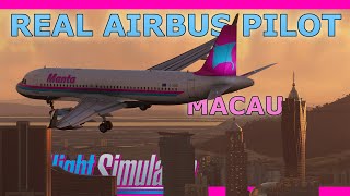 The Challenging Macau Approach! With a Real Airbus Pilot A32NX MSFS screenshot 3