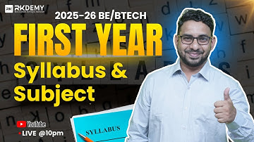 Syllabus of SEMESTER-1 | First Year Engg. BE/BTech | Ep-33 | Engg. Admission Process | RKDEMY