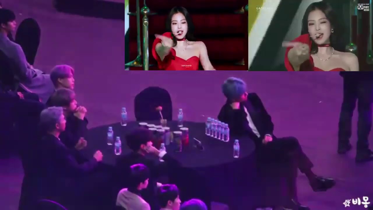BTS REACTION TO JENNIE   SOLO in 2019 Mnet Gaon Chart Music Awards