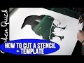 HOW TO CUT A STENCIL + FREE TEMPLATE  // Raven Art // Stephen Quick