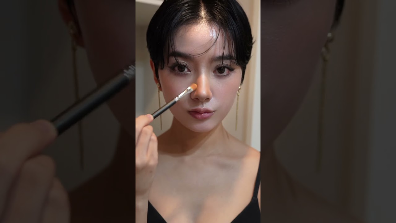 これで鼻筋も綺麗に♡#ショートヘア #メイク #makeup #コスメ #ヘアメイクアップ