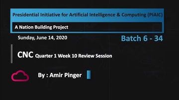 Batch 6-34 CNC Q1 Week 10 Review Session Kubernetes, by Aamir Pinger Sunday at 04:00 PM (PST)