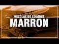 CÓMO HACER EL COLOR MARRÓN 🍫 [Café, Chocolate, Arena, Claro, Oscuro]🎨 MEZCLAS DE COLORES FÁCIL