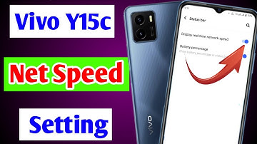 Vivo y15c net speed show setting | Vivo y15c mobile me net speed show kaise kare