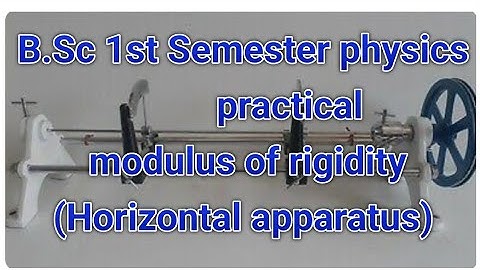 The modulus of rigidity(horizontal apparatus),#bsc1stsemester#physics #bsc
