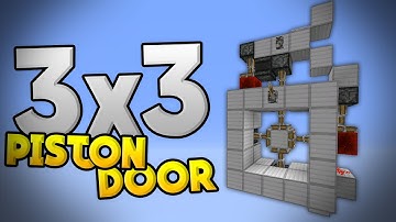 3x3 PISTON CROSS DOOR TUTORIAL - Redstone Door in MCPE 0.15.0 - Minecraft PE (Pocket Edition)