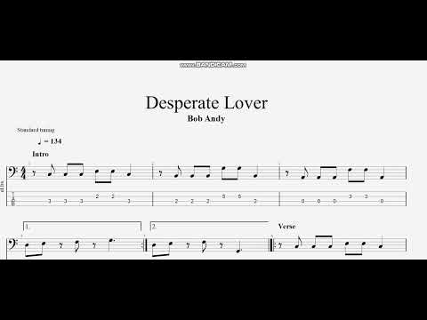 Bob Andy - Desperate Lover (bass tab)