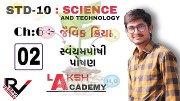 std 10 science chapter 6 જૈવિક ક્રિયાઓ part 2 સ્વયંપોષી પોષણ સમજાવો laksh academy Ravi Kalathiya
