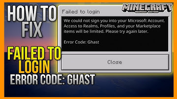 How To Fix FAILED TO LOGIN ERROR CODE: GHAST in Minecraft PE