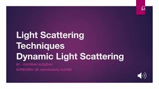 Dynamic Light Scattering