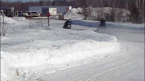 Electric Snowmobile Drag Race