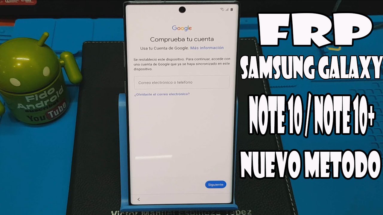 Remover Cuenta Google Samsung Galaxy Note 10 / Note 10 plus/ FRP - YouTube
