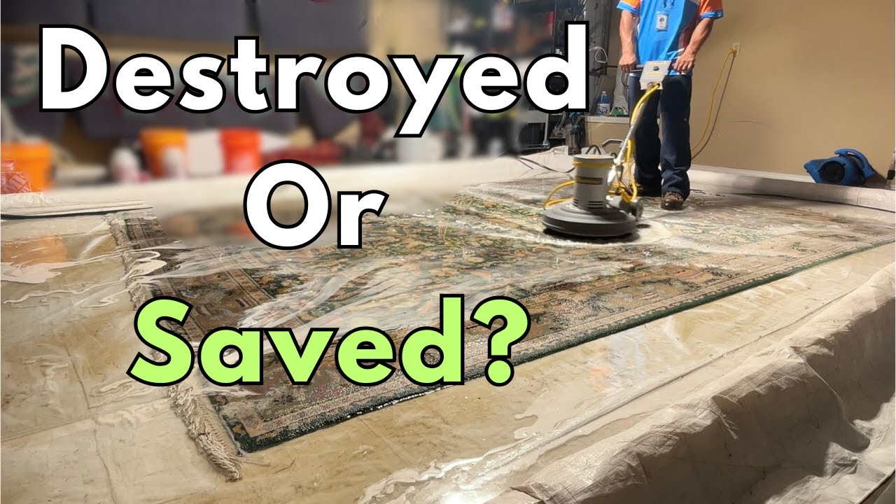 Destroyed or Saved? Rug Restoration Part 3: FULL Submersion Rug Cleaning After Failing the Dye Test