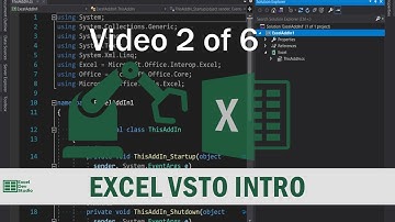 Introduction to VSTO for Microsoft Excel (Video 2 of 6): Setup Environment/Excel Solutions