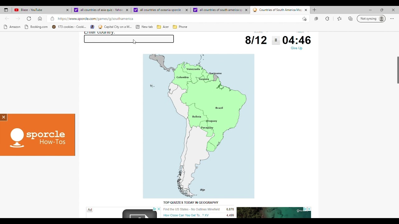 Sporcle Countries Of South America Sporcle Countries Of South America