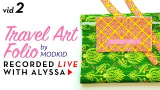 Travel Art Folio by Modkid. sewing handles - Video 2 - Designer Series #RelaxAndCraft
