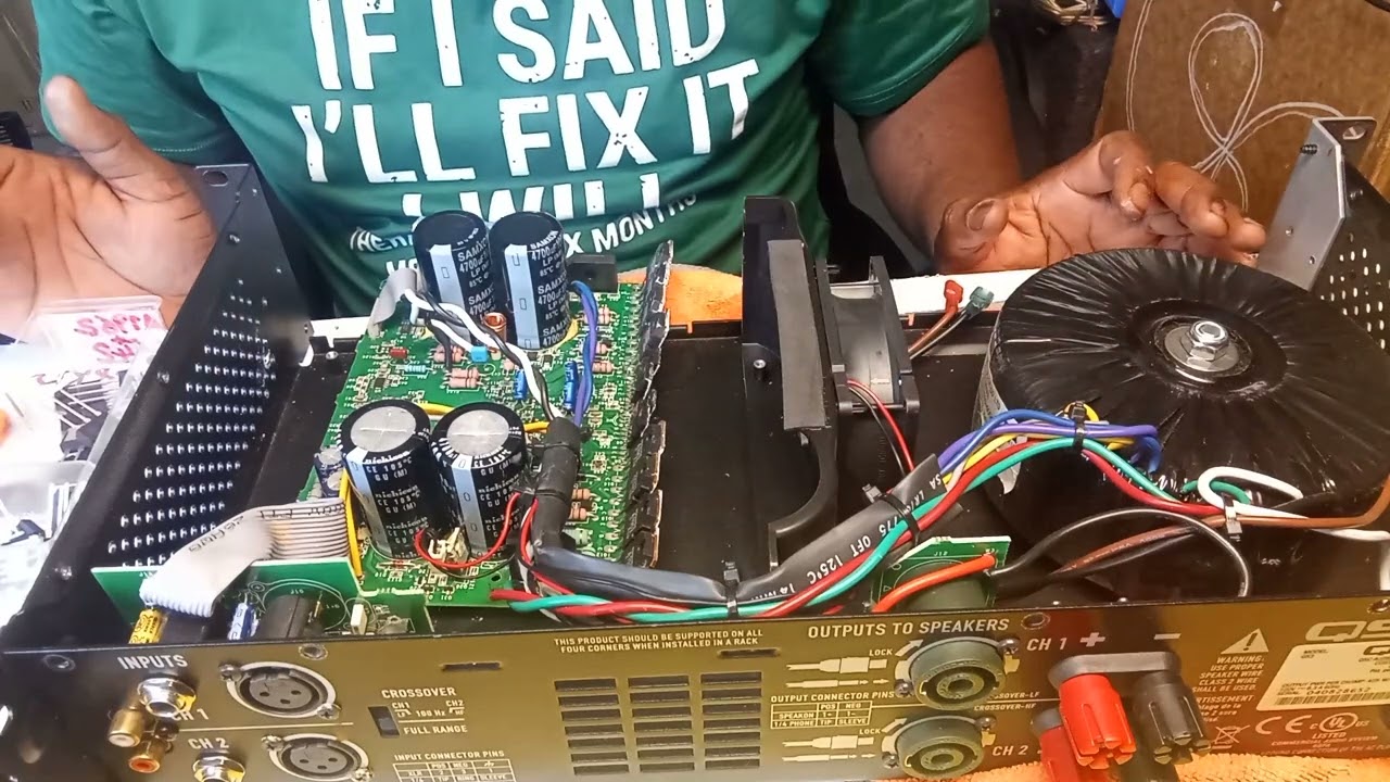 QSC POWER AMPLIFIER IN CLIP MODE REPAIR VIDEO PT 2 🤔🤞🏽 - YouTube